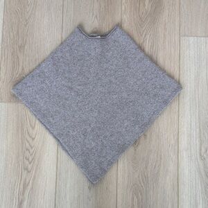 Rachel Zoe 100% 2-Ply Cashmere Taupe Grey Sweater Poncho